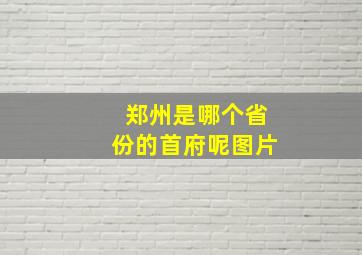 郑州是哪个省份的首府呢图片