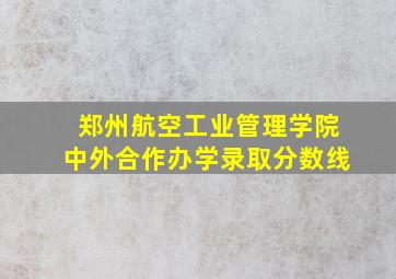 郑州航空工业管理学院中外合作办学录取分数线