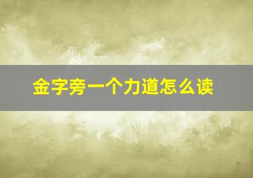 金字旁一个力道怎么读