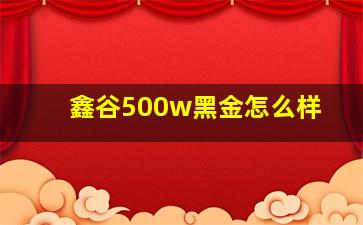 鑫谷500w黑金怎么样