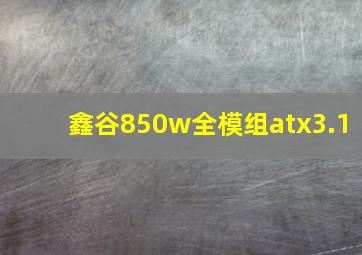 鑫谷850w全模组atx3.1