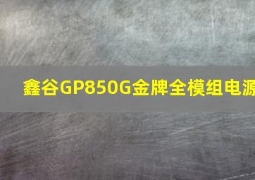 鑫谷GP850G金牌全模组电源