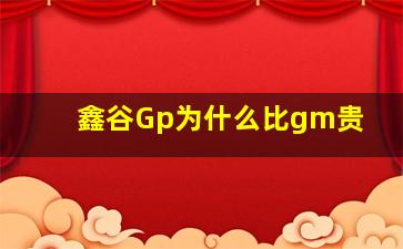 鑫谷Gp为什么比gm贵