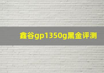 鑫谷gp1350g黑金评测