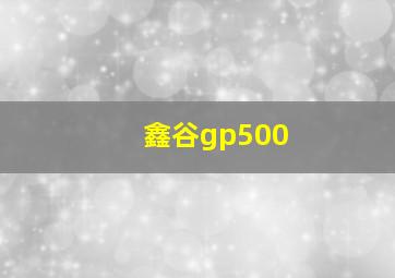 鑫谷gp500