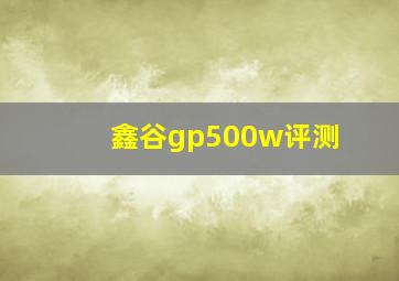 鑫谷gp500w评测