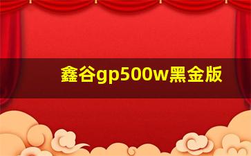 鑫谷gp500w黑金版