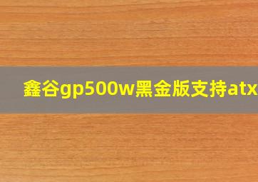 鑫谷gp500w黑金版支持atx3.0