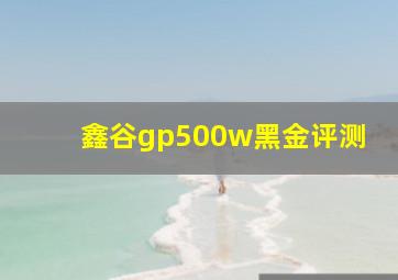 鑫谷gp500w黑金评测