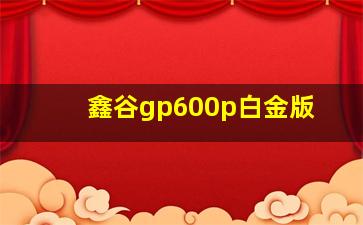 鑫谷gp600p白金版