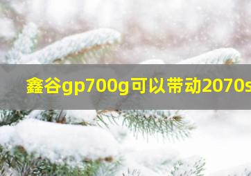 鑫谷gp700g可以带动2070s吗