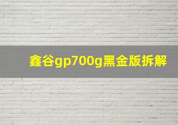 鑫谷gp700g黑金版拆解