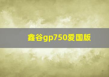 鑫谷gp750爱国版