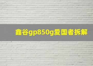 鑫谷gp850g爱国者拆解