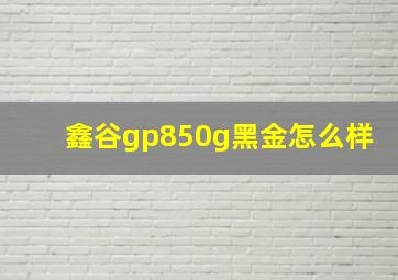 鑫谷gp850g黑金怎么样