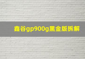 鑫谷gp900g黑金版拆解