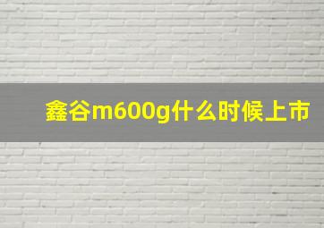 鑫谷m600g什么时候上市