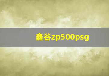 鑫谷zp500psg