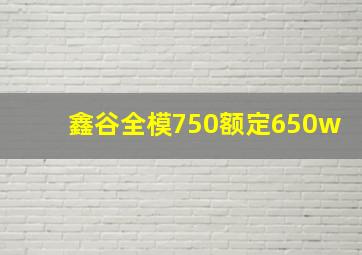 鑫谷全模750额定650w