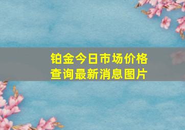 铂金今日市场价格查询最新消息图片