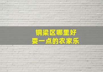 铜梁区哪里好耍一点的农家乐