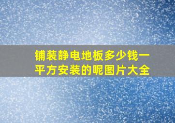 铺装静电地板多少钱一平方安装的呢图片大全