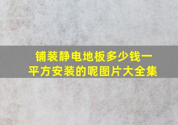 铺装静电地板多少钱一平方安装的呢图片大全集