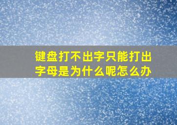 键盘打不出字只能打出字母是为什么呢怎么办