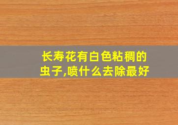 长寿花有白色粘稠的虫子,喷什么去除最好