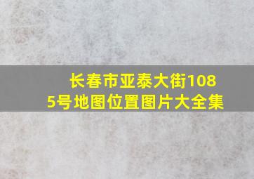 长春市亚泰大街1085号地图位置图片大全集