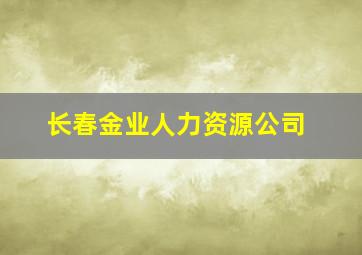 长春金业人力资源公司