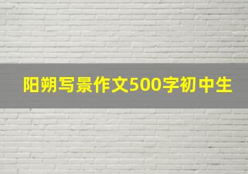 阳朔写景作文500字初中生