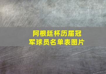 阿根廷杯历届冠军球员名单表图片