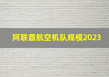 阿联酋航空机队规模2023