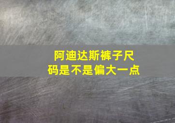 阿迪达斯裤子尺码是不是偏大一点