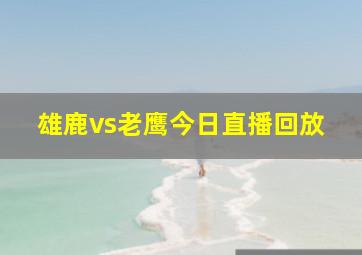 雄鹿vs老鹰今日直播回放