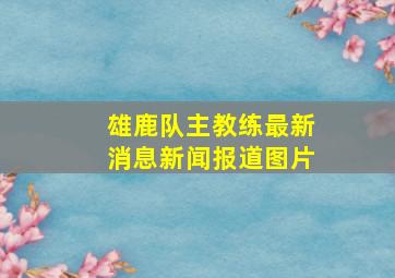 雄鹿队主教练最新消息新闻报道图片