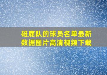 雄鹿队的球员名单最新数据图片高清视频下载