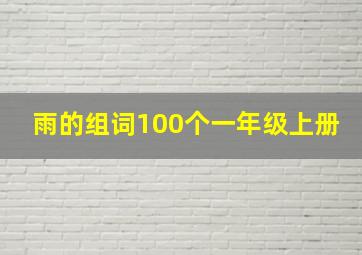 雨的组词100个一年级上册