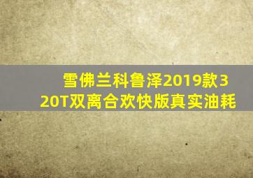 雪佛兰科鲁泽2019款320T双离合欢快版真实油耗