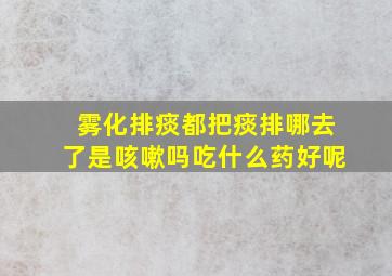 雾化排痰都把痰排哪去了是咳嗽吗吃什么药好呢