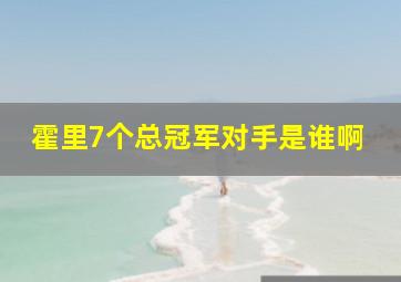 霍里7个总冠军对手是谁啊