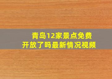 青岛12家景点免费开放了吗最新情况视频