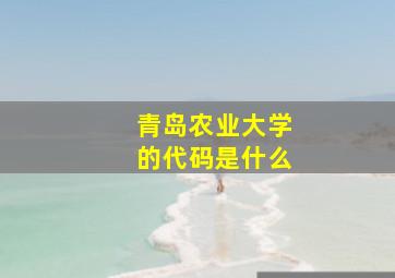 青岛农业大学的代码是什么