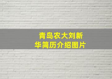 青岛农大刘新华简历介绍图片