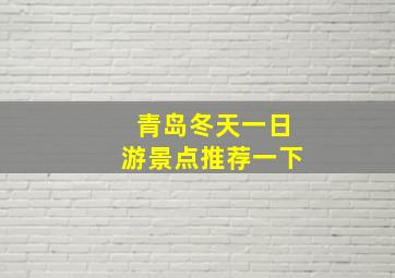 青岛冬天一日游景点推荐一下