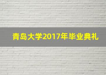 青岛大学2017年毕业典礼