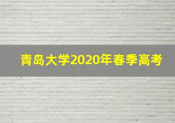 青岛大学2020年春季高考