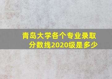 青岛大学各个专业录取分数线2020级是多少