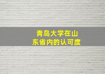 青岛大学在山东省内的认可度